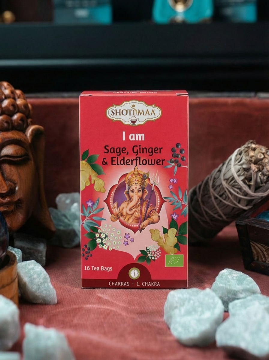 Ceai Organic Shoti Maa – Salvie, Ghimbir & Flori de Soc