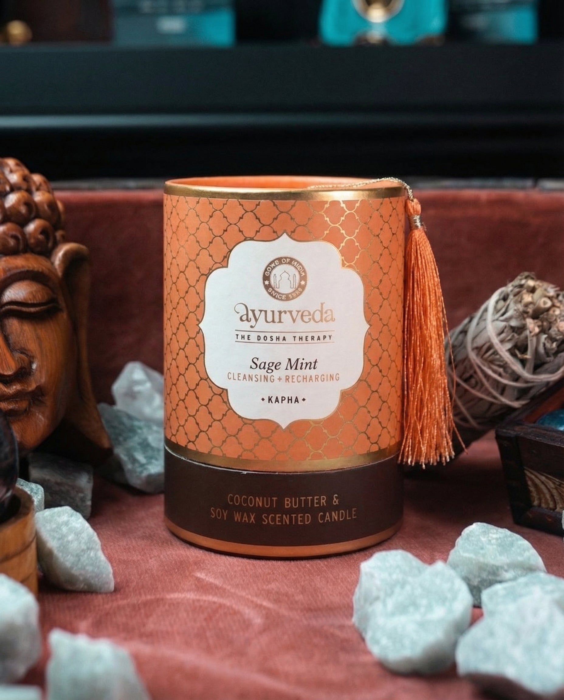 Lumânare Parfumată Ayurvedică – Kapha Sage & Mint