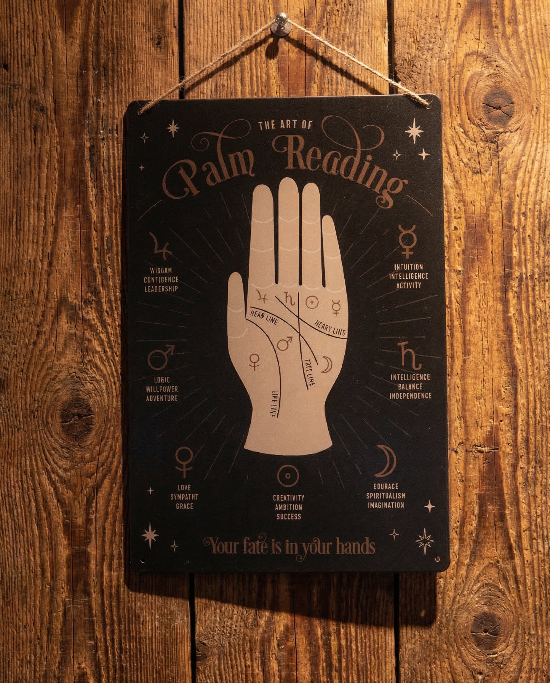 Panou Metalic „Palm Reading”