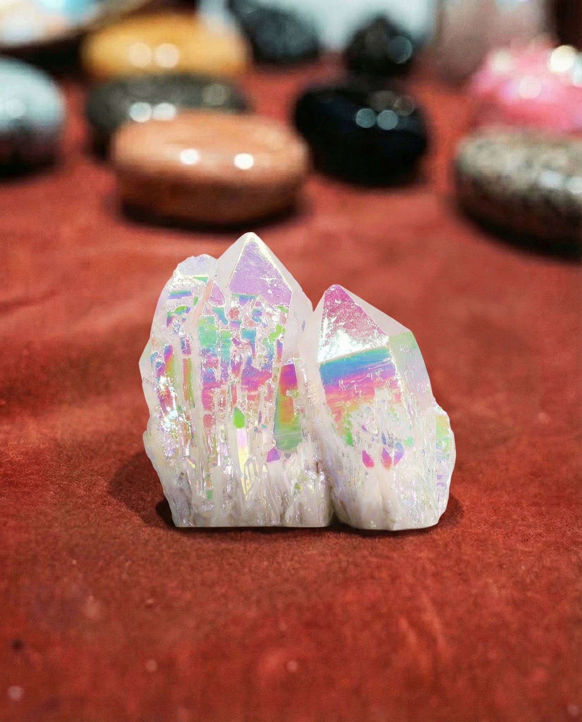 Cuarț Aura Înger – Cristal Natural Îmbunătățit