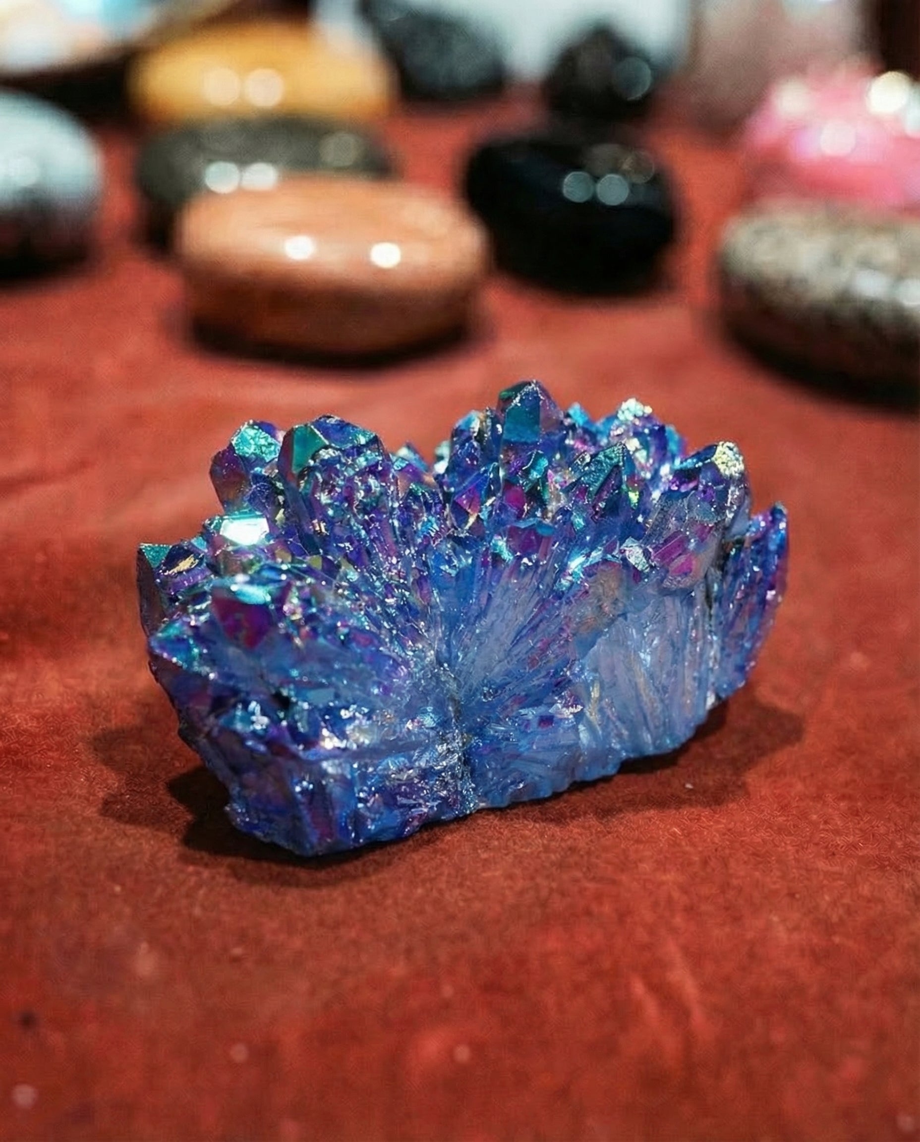 Cuarț Aura Aqua Halo – Cristal Natural Îmbunătățit