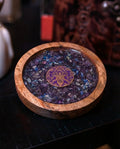 Suport Pahar din Lemn cu Pietre Semiprețioase – Goddess – Ametist & Lapis Lazuli