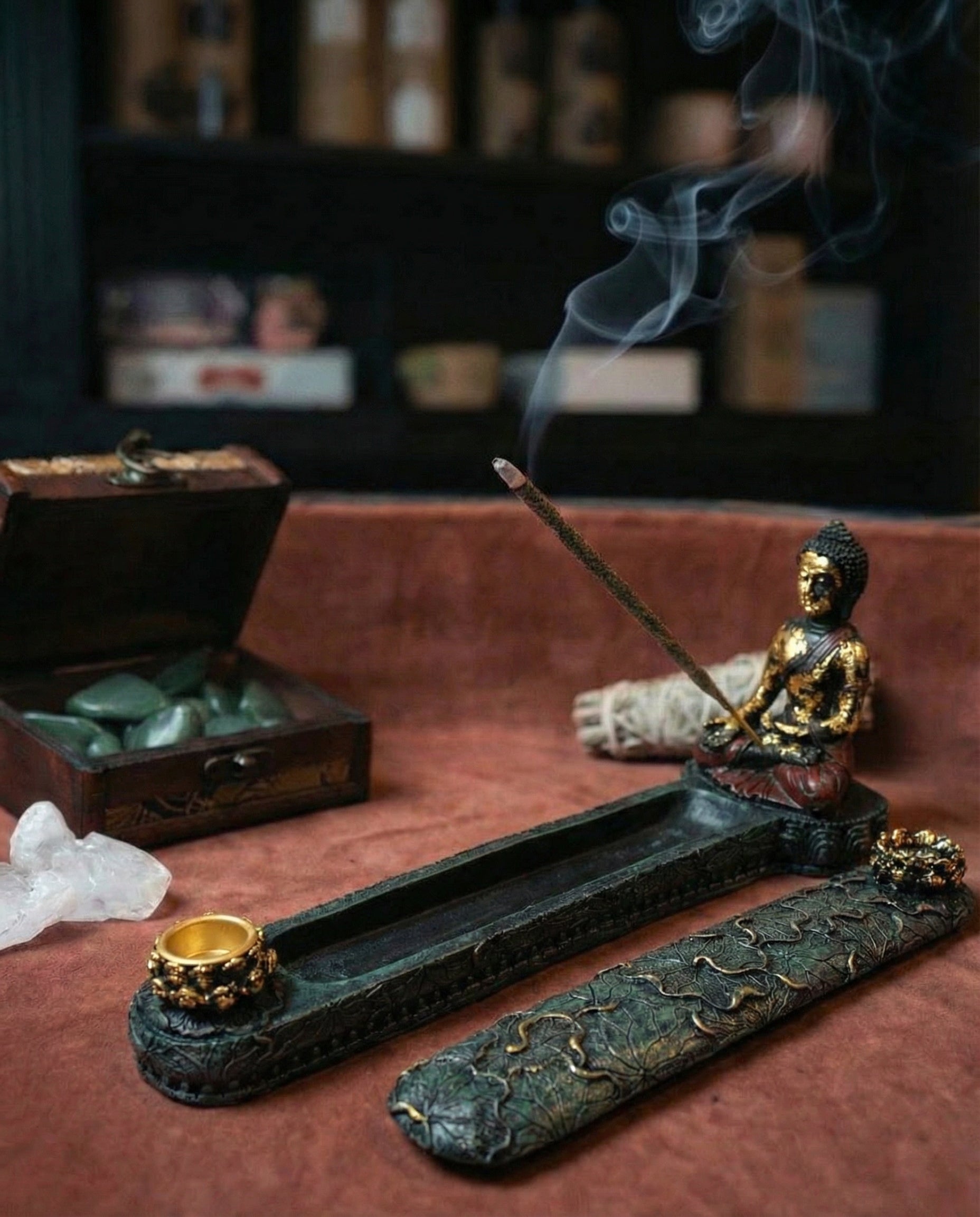 Suport pentru Bețișoare Parfumate Buddha Antic