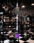 Suncatcher cu Mărgele Mov – Flower of Life