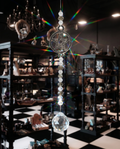 Suncatcher cu Mărgele Albe/Transparente – Pentagram