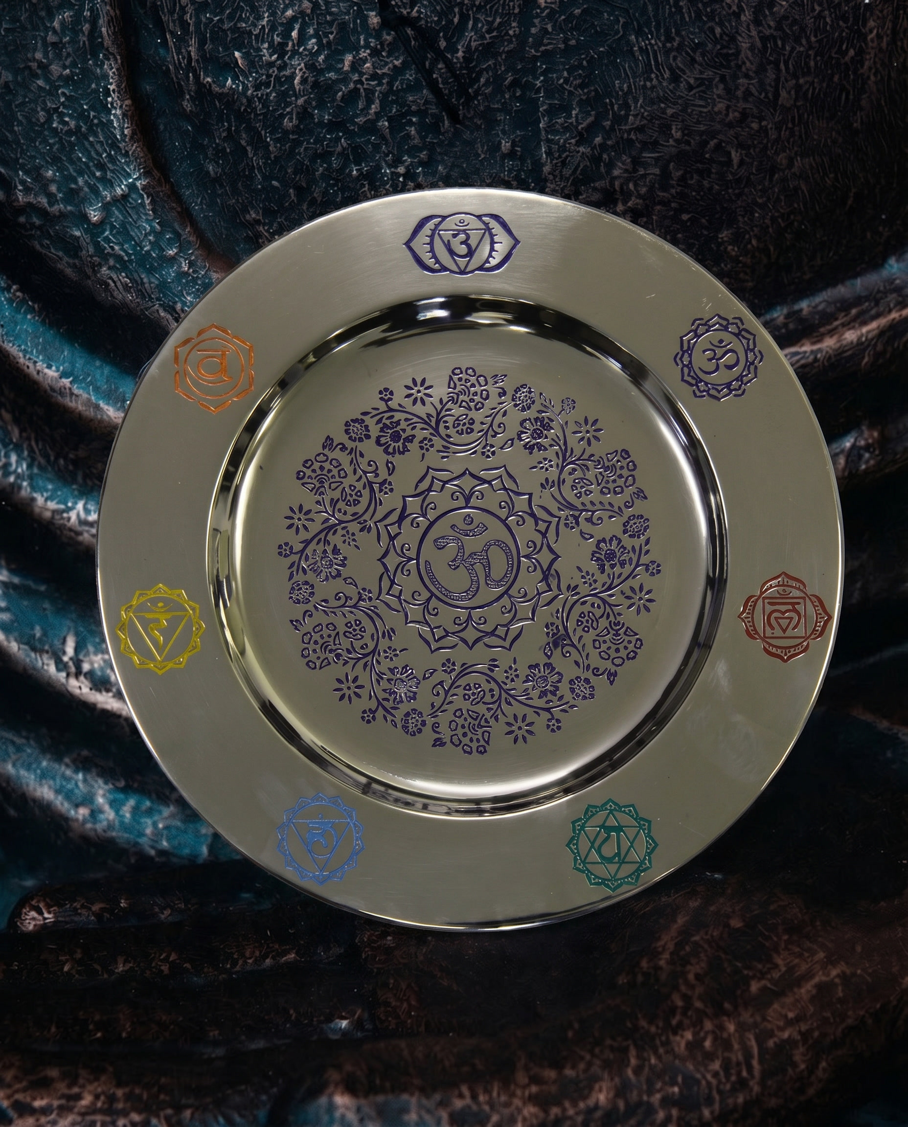Platou Decorativ din Inox – 7 Chakre