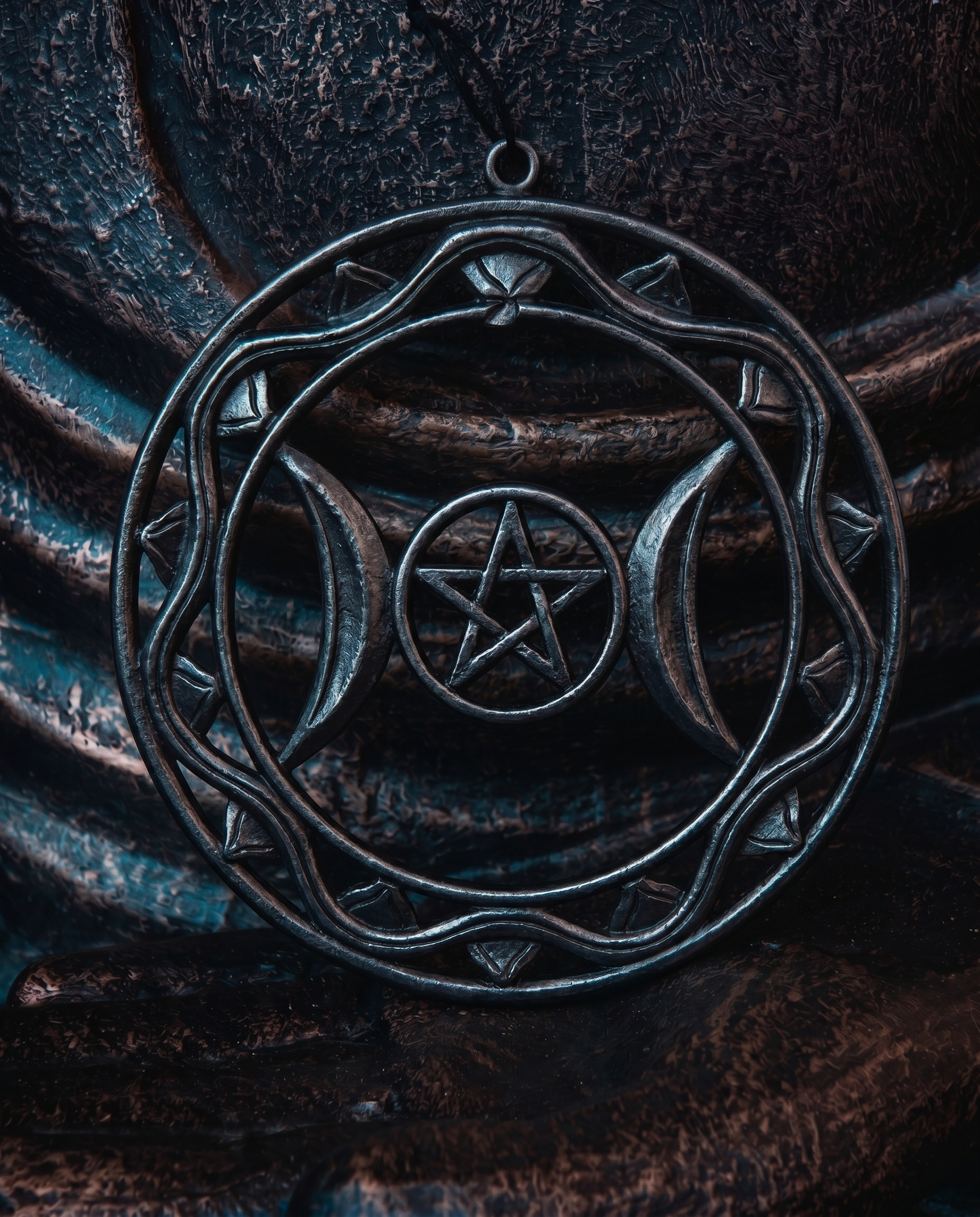 Decorațiune de Perete Triple Moon Pentagram
