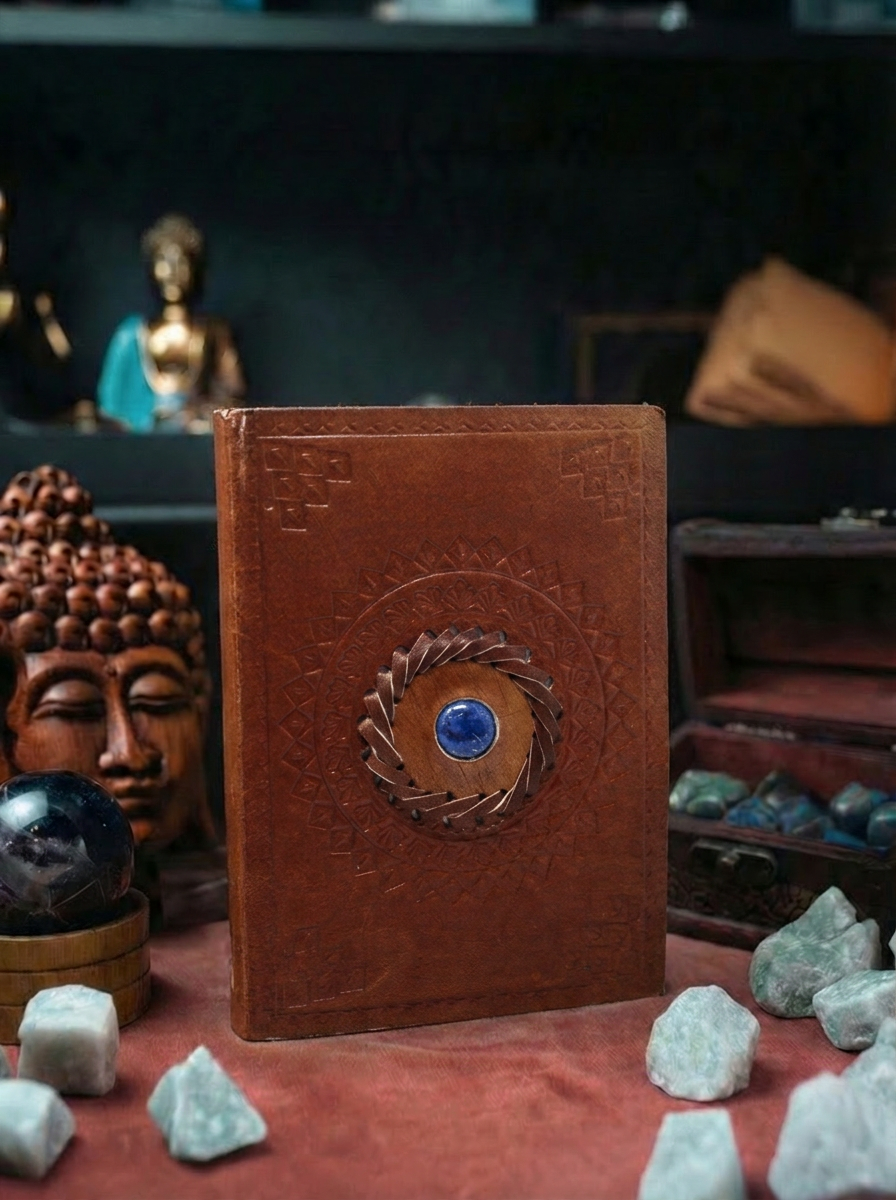 Agendă De Piele (12 cm) - Lapis lazuli