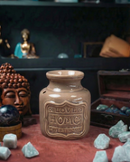 Lampă Aromaterapie Mare din Ceramică – Gri – „Love Home Sweet Home”