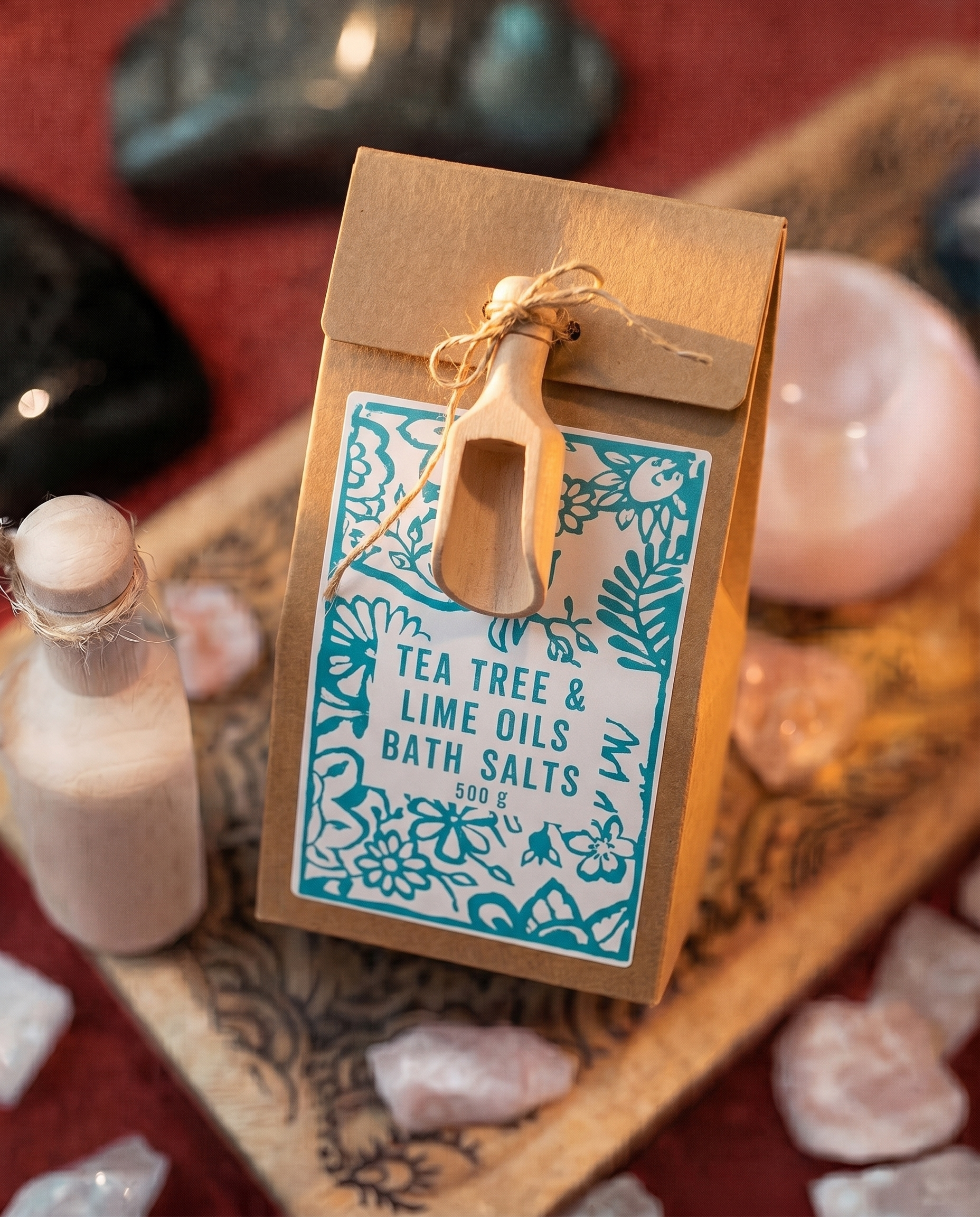 Sare de Baie pentru Aromaterapie – Arbore de Ceai și Lămâie Verde - 500 g