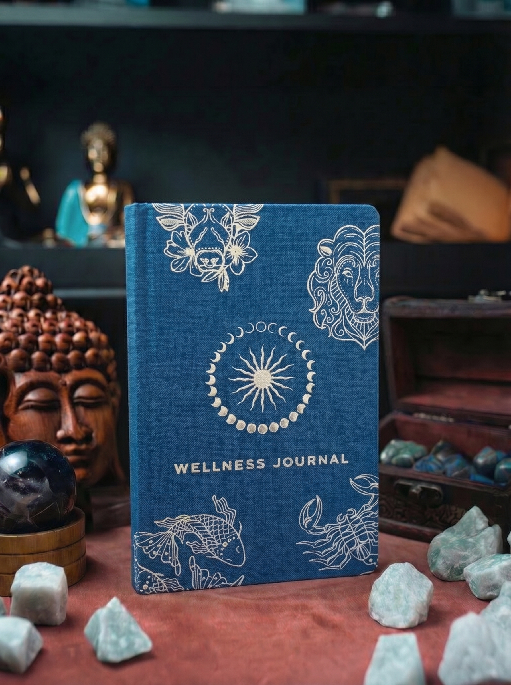 Jurnal de Bunăstare „Midnight Blue” – 120 de pagini – Zodiac Argintiu