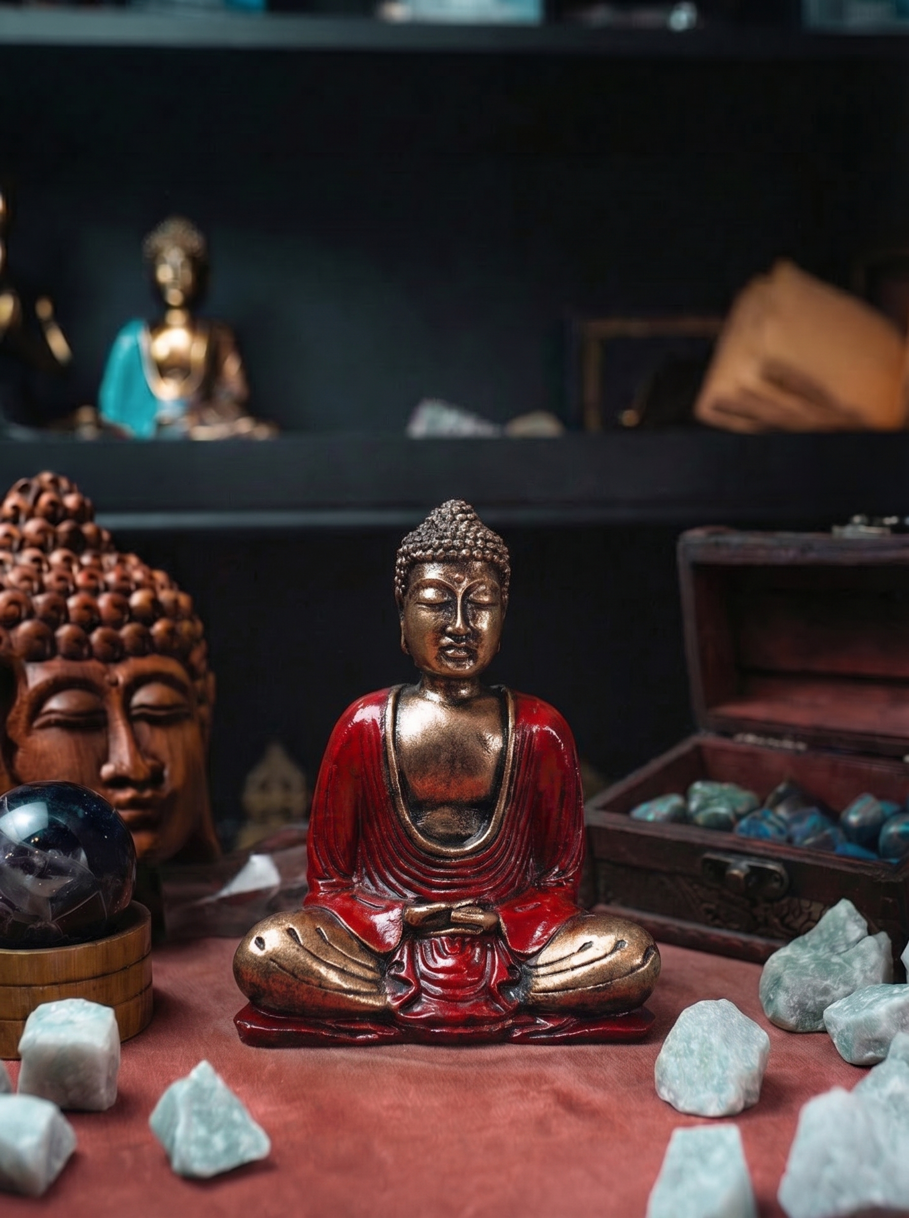 Buddha Roșu – Auriu – Mediu
