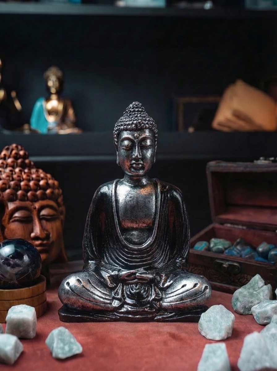 Buddha Negru – Gri – Mediu
