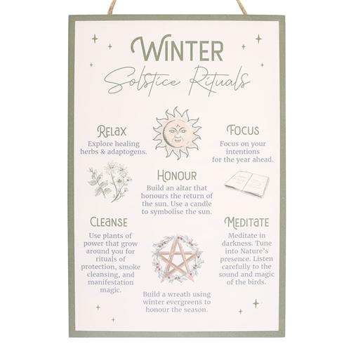 30cm Winter Solstice Rituals Mdf Hanging Sign