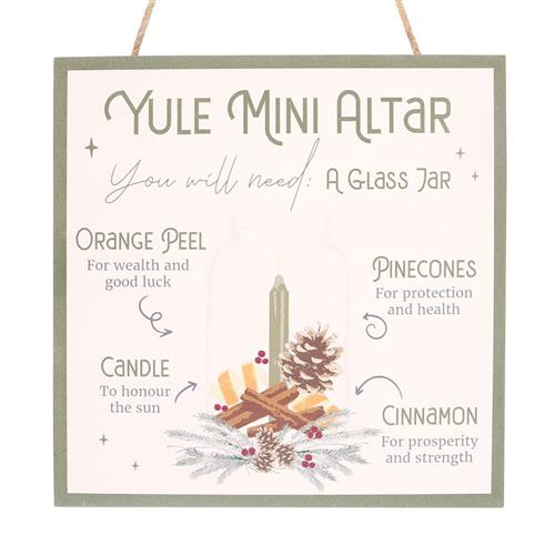 20cm Yule Altar Mdf Hanging Sign