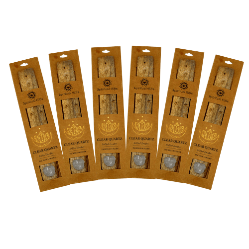 Incense Holder Clear Quartz Set 6 pcs